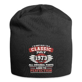 49ème Anniversaire Né 1973 Juillet Cadeaux Hommes - Bonnet en jersey - noir - Devant