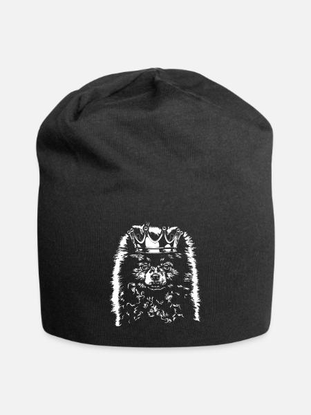 ZWERGSPITZ Poméranie Krone Chiens Chiens Wilsigns - Bonnet en jersey - noir