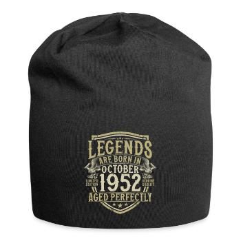 Octobre 1952 Vintage Vintage Rétro Anniversaire - Bonnet en jersey - noir - Devant