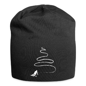 Ligne courbe - Ski - (11) - Bonnet en jersey - noir - Devant