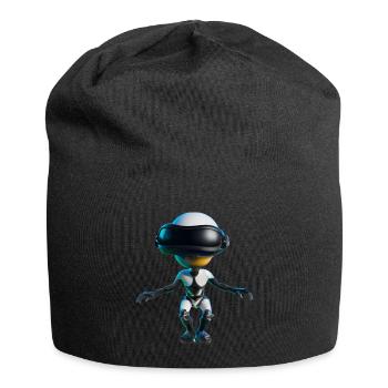 VR Alien - Jersey-Beanie - Schwarz - Vorne