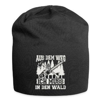 Aus dem Weg ich muss in den Wald - Jersey-Beanie - Schwarz - Vorne