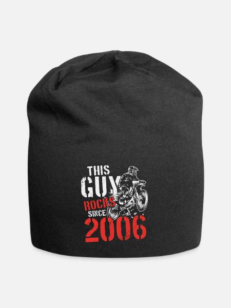 2006 Jahrgang Geburtstag Geschenk Motocross - Jersey-Beanie - Schwarz