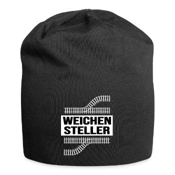 Eisenbahn "Weichensteller" Lok Modeleisenbahn - Jersey-Beanie - Schwarz - Vorne