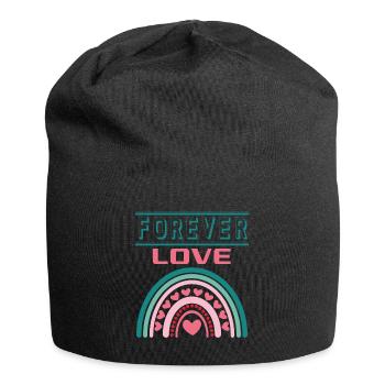 Liebe Forever I Love You Herz Hearts Wahre Liebe - Jersey-Beanie - Schwarz - Vorne