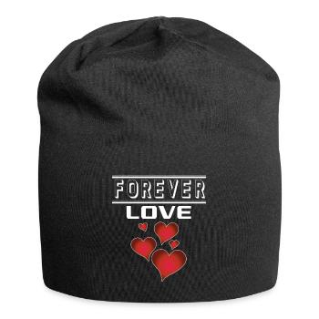 Liebe Forever I Love You Herz Hearts Wahre Liebe - Jersey-Beanie - Schwarz - Vorne