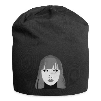 Cyborg in vinyl and leather - Jersey Beanie - black - Front