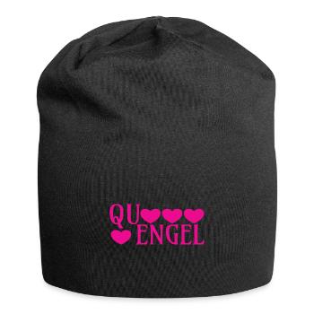Engel, Quengel, quengeln, meckern, Liebe, Partner, - Jersey-Beanie - Schwarz - Vorne