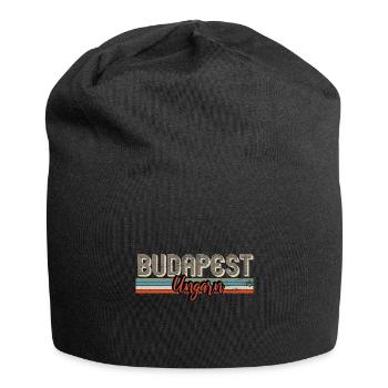 Budapest Ungarn - Jersey-Beanie - Schwarz - Vorne