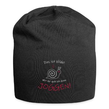 Lustig Jogging Spruch Sport Schnecke Geschenk - Jersey-Beanie - Schwarz - Vorne