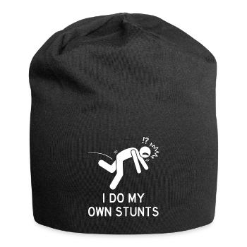 Ich mache meine eigenen Stunts - Jersey-Beanie - Schwarz - Vorne