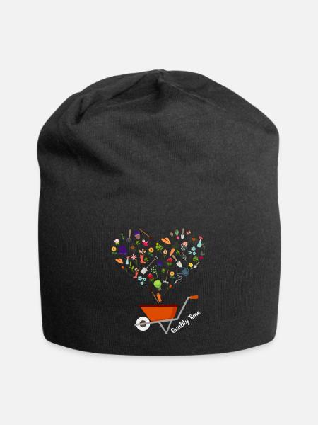 Ich liebe meinen Garten - Jersey-Beanie - Schwarz