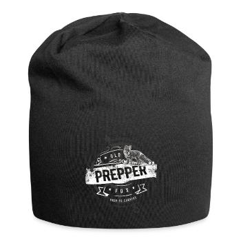 Old Prepper Fox Préparation est tout cadeau - Bonnet en jersey - noir - Devant