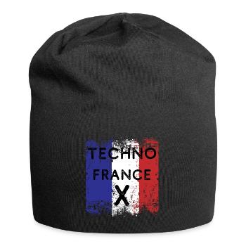 Techno France Hard Dark Acid Besitz Frenchcore - Jersey-Beanie - Schwarz - Vorne
