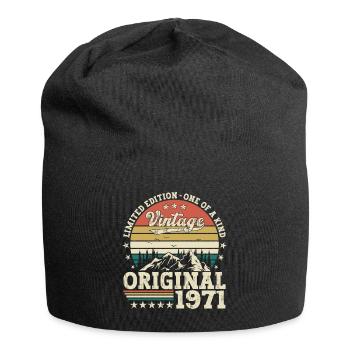Original 1971 51st Birthday Gift Men - Jersey Beanie - black - Front