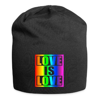 Love is love - Jersey-Beanie - Schwarz - Vorne