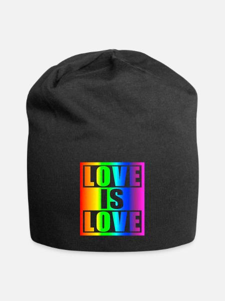 Love is love - Jersey-Beanie - Schwarz