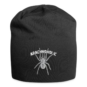 Arachnoholic, j’adore les araignées. Grande tarentule - Bonnet en jersey - noir - Devant