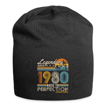 Legendary Since 1980's Vintage Birthday Retro - Jersey Beanie - black - Front