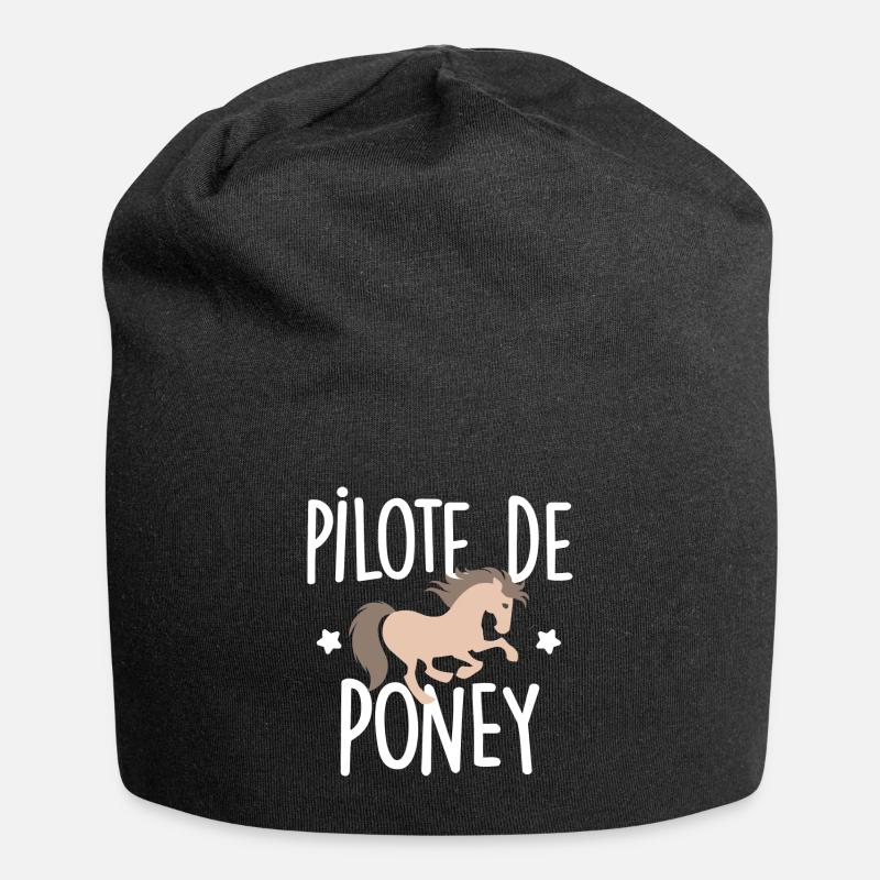 Pilote de Poney - Bonnet en jersey - noir