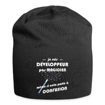 Développeur pas magicien - Bonnet en jersey - noir - Devant