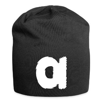 | alpha icône | Alphabet grec - Bonnet en jersey - noir - Devant