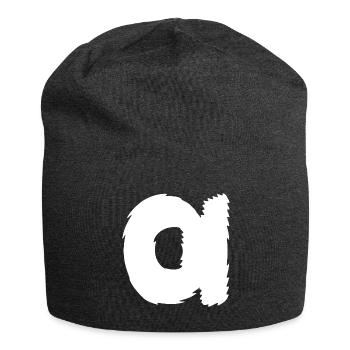 | alpha icône | Alphabet grec - Bonnet en jersey - charbon - Devant