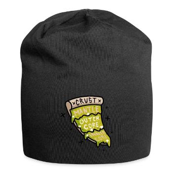 Pizza | Earth | Geology | Geologist | funny - Jersey Beanie - black - Front