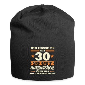 30 Jahre Spruch lustig 30 Geburtstag Geschenk - Jersey-Beanie - Schwarz - Vorne