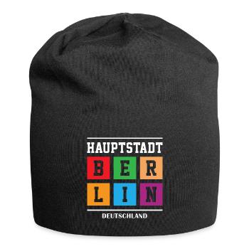 Hauptstadt Berlin - Jersey-Beanie - Schwarz - Vorne
