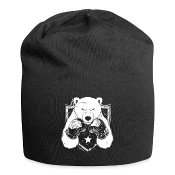 Polar Bear Polar Bear Boxer Boxing MMA - Jersey Beanie - black - Front