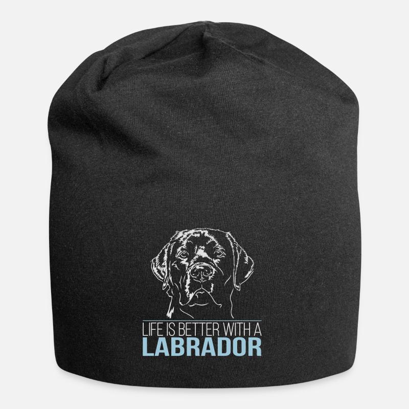 LABRADOR life is better Wilsigns Hunde Hund - Jersey-Beanie - Schwarz