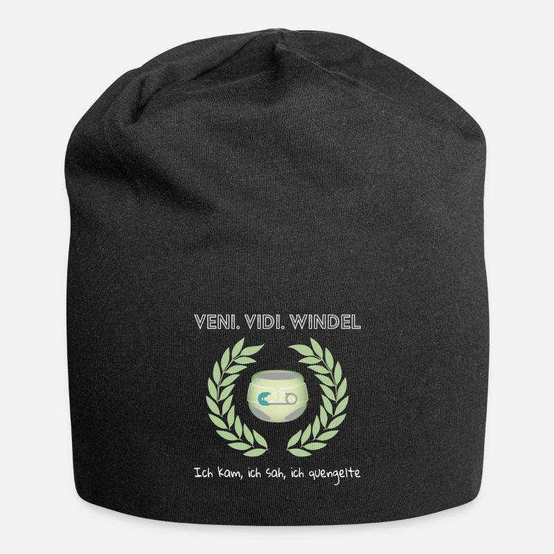 Veni. Vidi. Windel - Jersey-Beanie - Schwarz