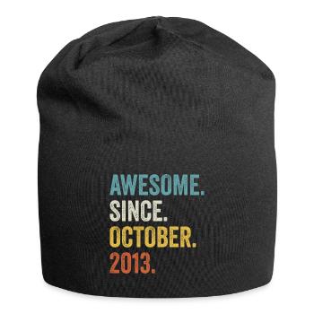 Awesome Since 2013 8. Geburtstag - Jersey-Beanie - Schwarz - Vorne