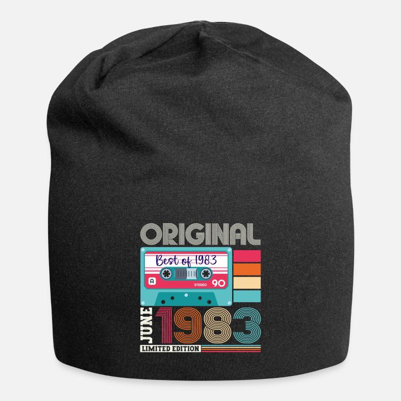 Original Juni 1983 39. Geburtstag Geschenk Herren - Jersey-Beanie - Schwarz