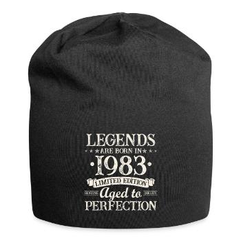 Les légendes sont nées en 1983 Cadeau d’anniversaire - Bonnet en jersey - noir - Devant