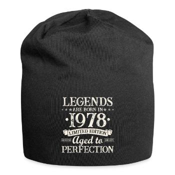 Les légendes sont nées en 1978 Cadeau d’anniversaire - Bonnet en jersey - noir - Devant
