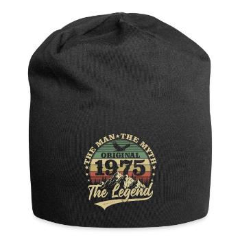 1975 Vintage Birthday Man Myth Legend - Jersey Beanie - black - Front