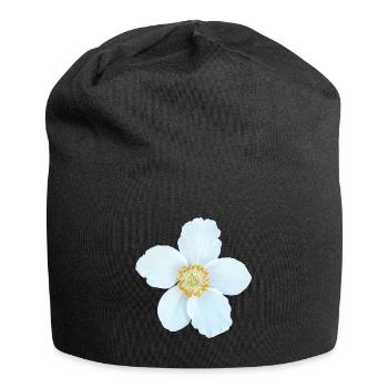 The Greater Anemone - Anemone sylvestris - Jersey Beanie - black - Front