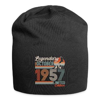 Légendaire Octobre 1957 Anniversaire de naissance - Bonnet en jersey - noir - Devant