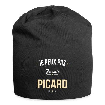 Je peux pas je suis Picard - Bonnet en jersey - noir - Devant