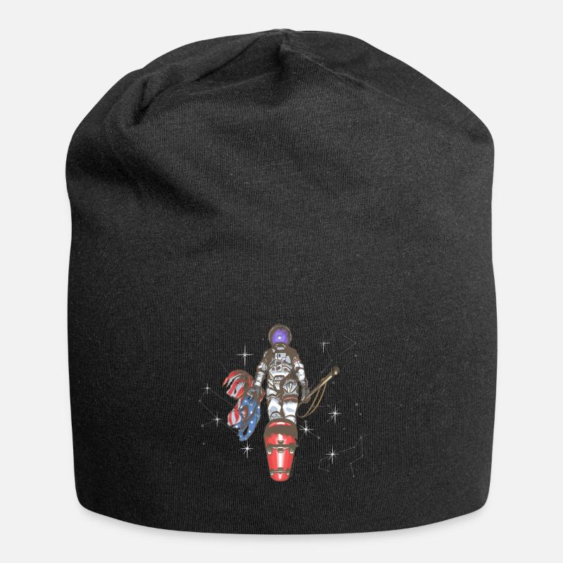 Der letzte Raumfahrer - Jersey-Beanie - Schwarz
