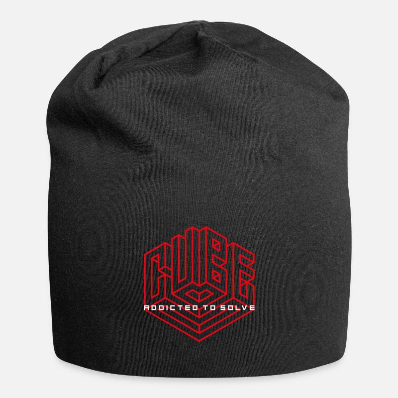 Addicted to solve. Cubing-Cube-Cuber-Speedcubing - Bonnet en jersey - noir