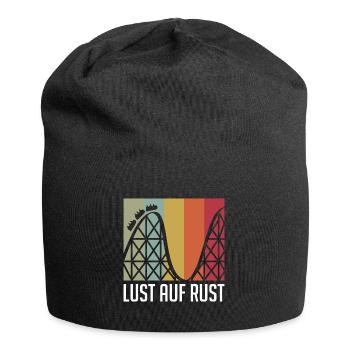 Lust auf Rust vintage retro Achterbahn Motiv - Jersey-Beanie - Schwarz - Vorne