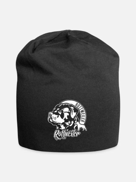 ROTTWEILER Hundeportrait IGP Hundesport Hunde - Jersey-Beanie - Schwarz