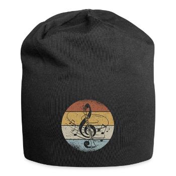 Klarinette Retro Notenschlüssel Musik Klarinettist - Jersey-Beanie - Schwarz - Vorne