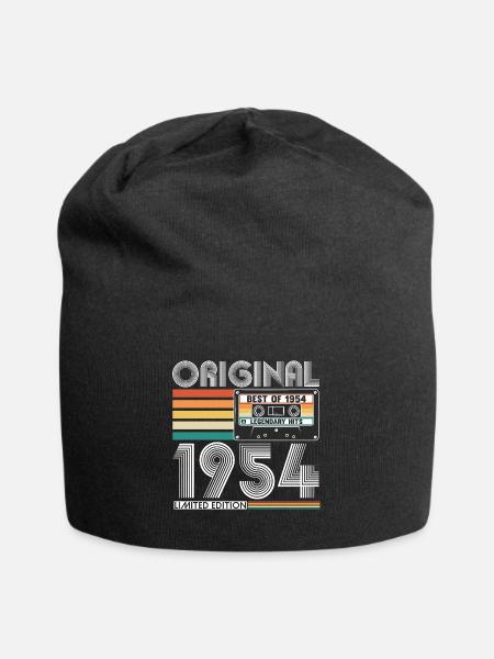 1954 Original Jahrgang Vintage Retro Geburtstag - Jersey-Beanie - Schwarz
