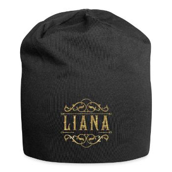 Liane en or - Bonnet en jersey - noir - Devant