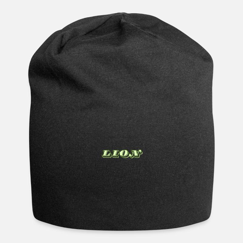 Logo "Lion" - Bonnet en jersey - noir