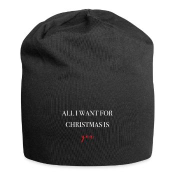All I want for christmas is you Geschenk Idee weis - Jersey-Beanie - Schwarz - Vorne